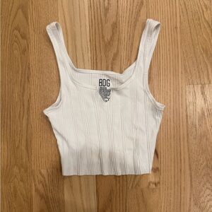 BDG White Ribbed Cami